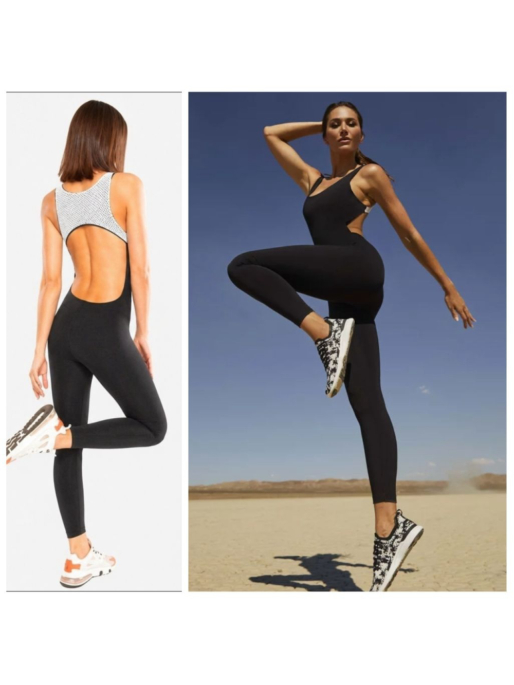Koral Test Blackout Jumpsuit Black Mesh Back One Piece Activewear Medium